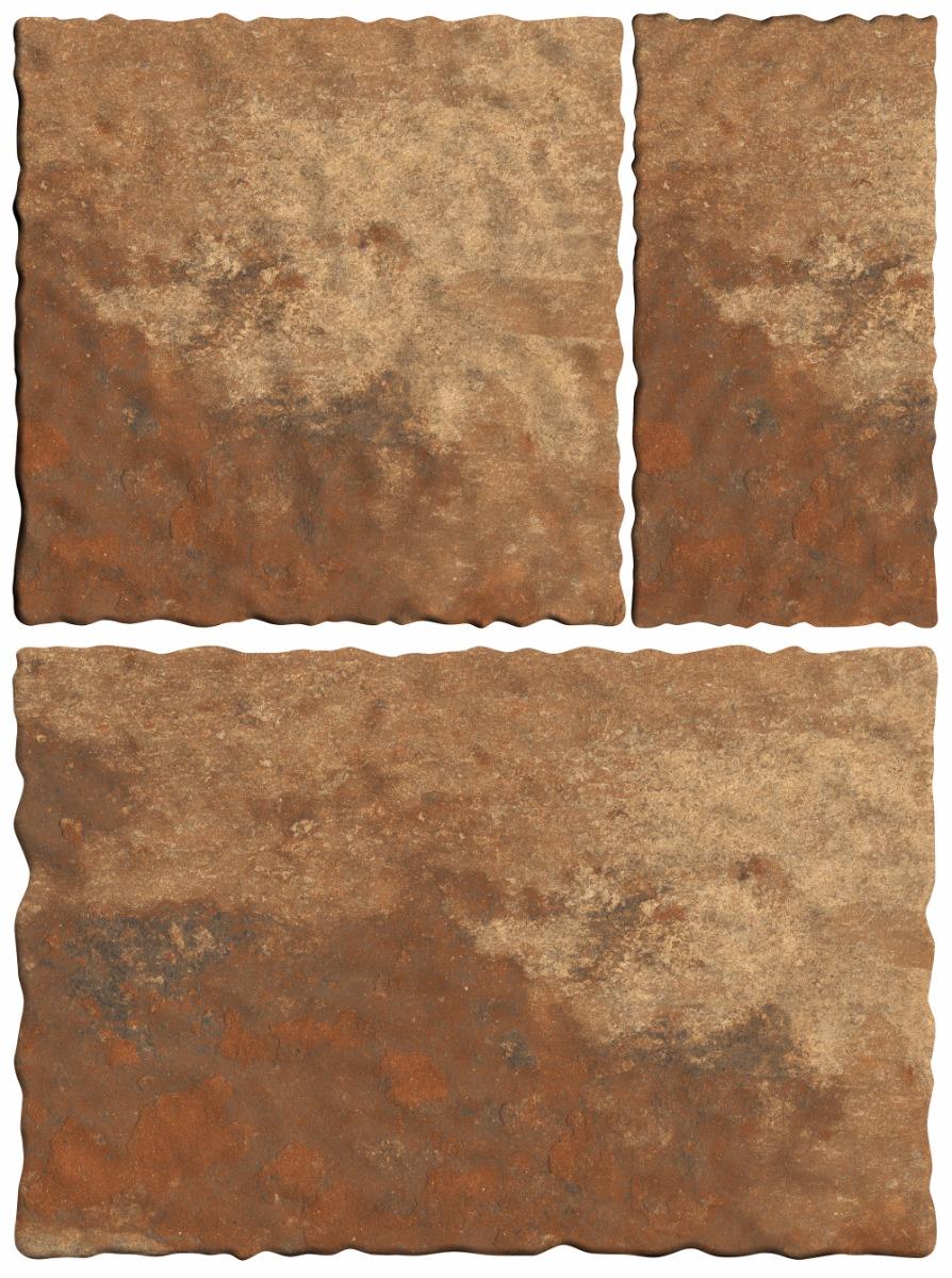 Matte Finish Cotto Wavy Edge Modular Vitrified tile 455X305, 305X305,155X305 mm