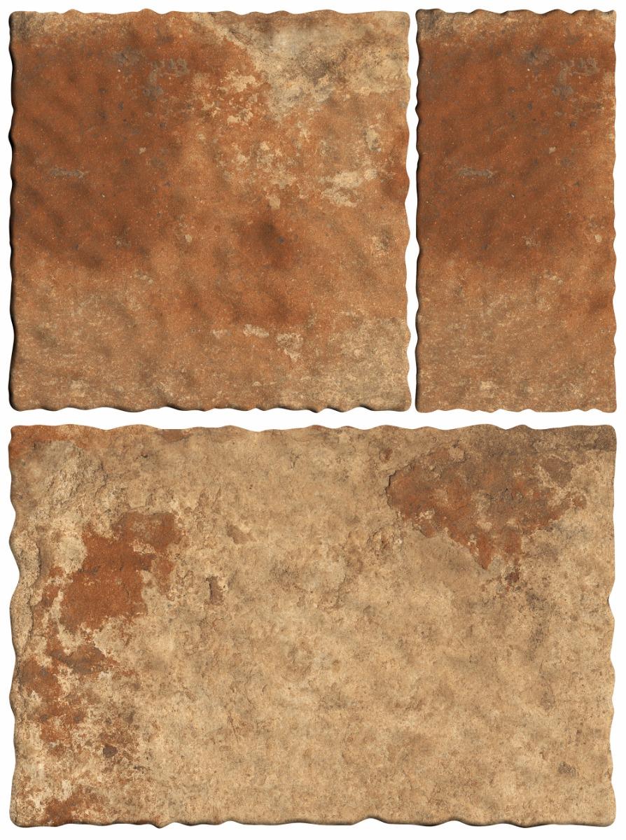 Matte Finish Cotto Wavy Edge Modular Vitrified tile 455X305, 305X305,155X305 mm