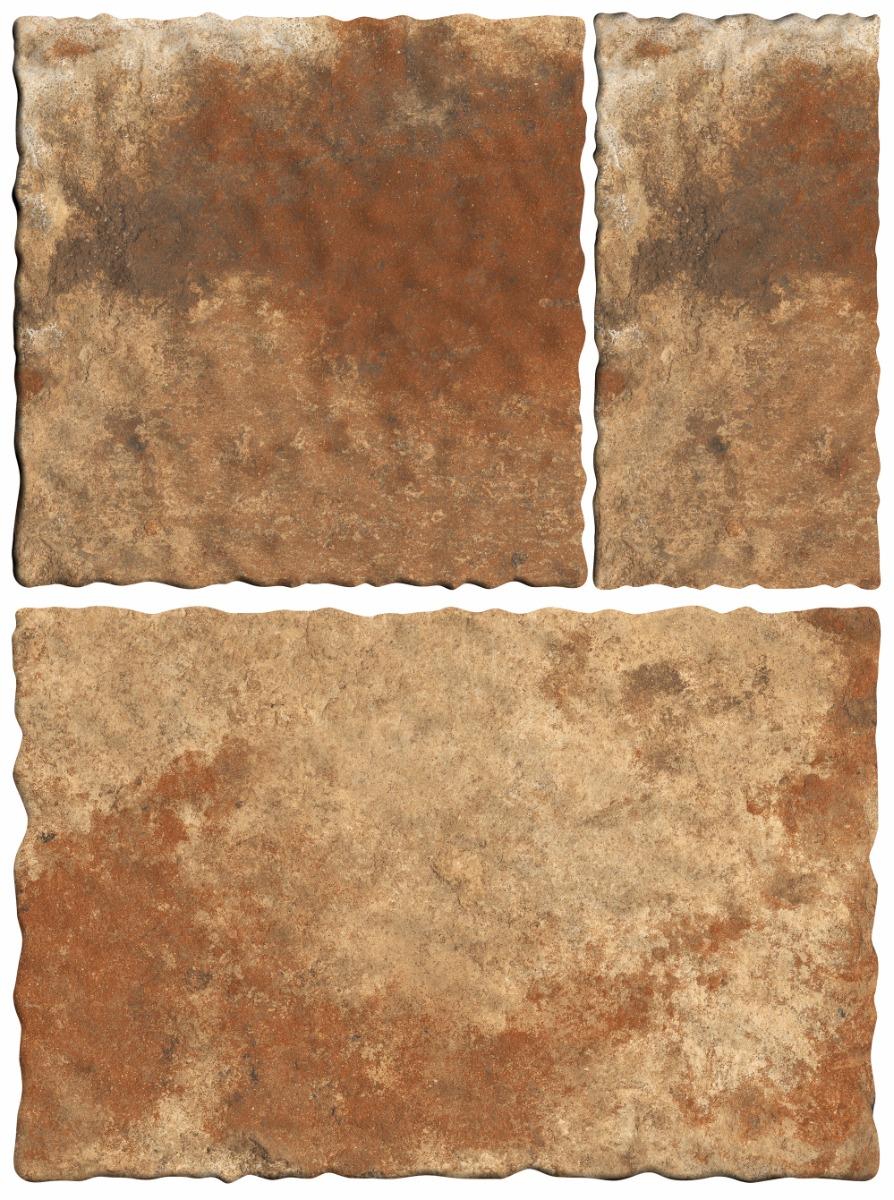 Matte Finish Cotto Wavy Edge Modular Vitrified tile 455X305, 305X305,155X305 mm