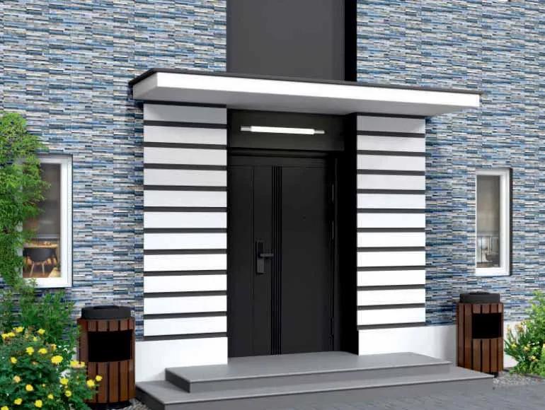Matte Finish Craftclad Linear Stone Blue Glazed Vitrified Tiles 300x600 mm