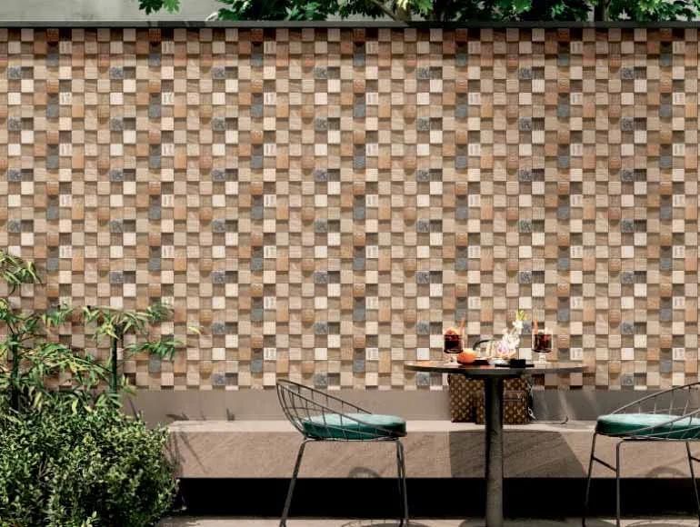 Matte Finish Craftclad Mosaic 4x8 Beige Glazed Vitrified Tiles 300x600 mm