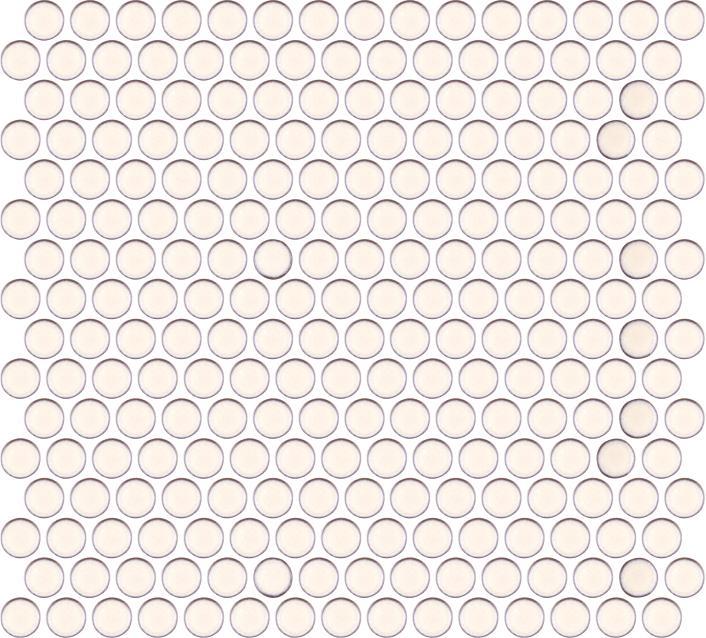 Glossy Finish Creama Gloss 3D Penny Round Ceramic tile 294x313 mm