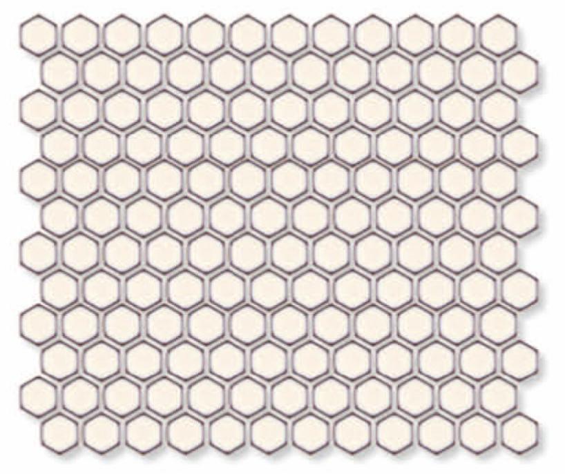 Glossy Finish Crema Gloss 3D Mini Hexagon Ceramic tile 255x295 mm