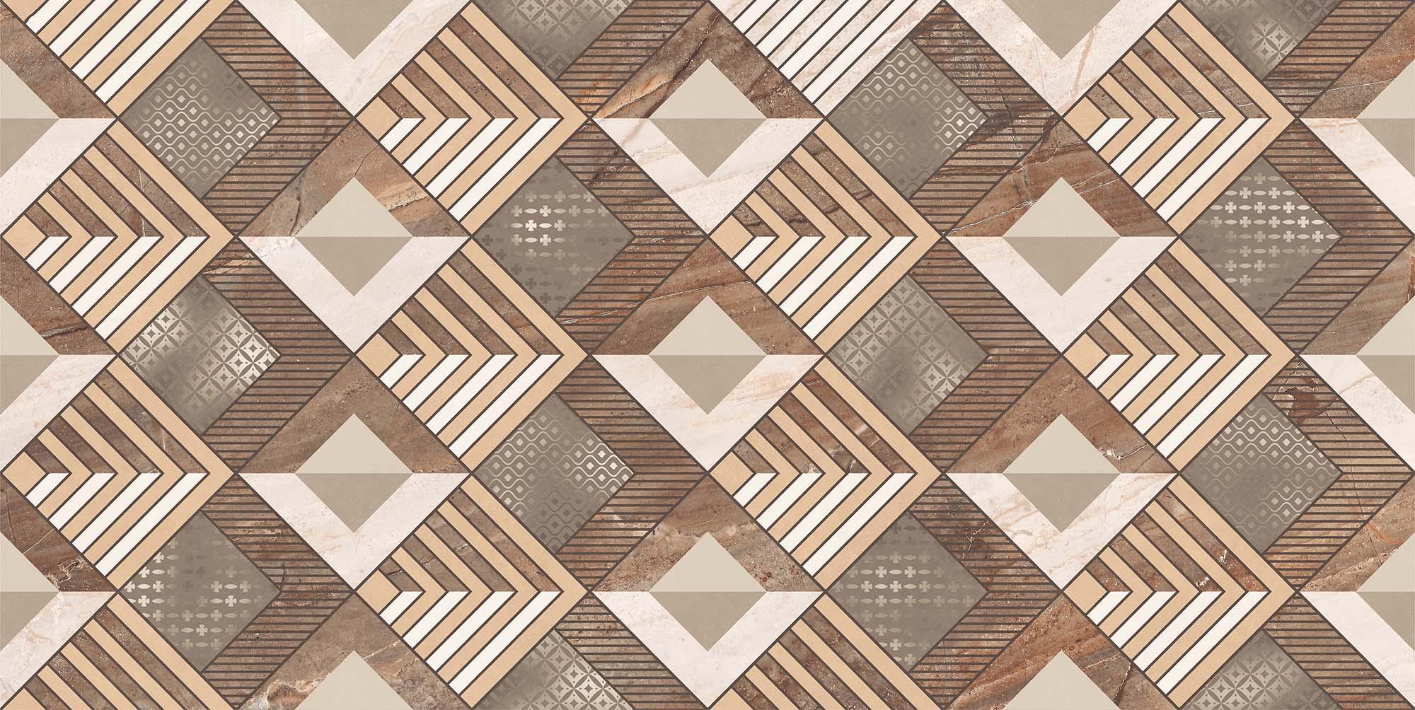 Glossy Finish Cubix Canyon Bronze Gloss Wallpaper Vitrified tile 600x1200 mm