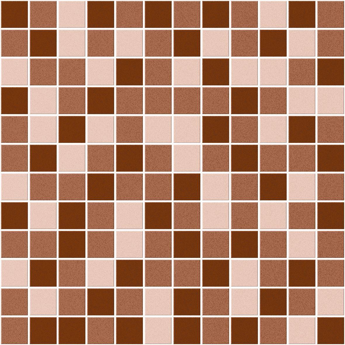 Matte Finish HP Faux Mosaic Brown Digital Paver tile 300x300 mm