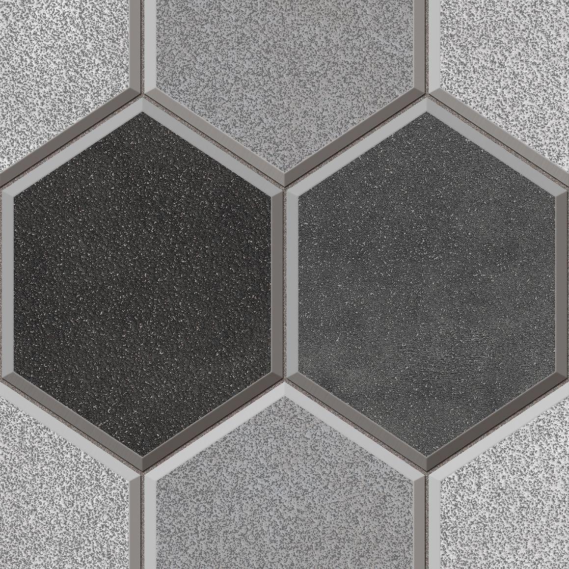 Matte Finish HP Hexa Grey Digital Paver tile 300x300 mm