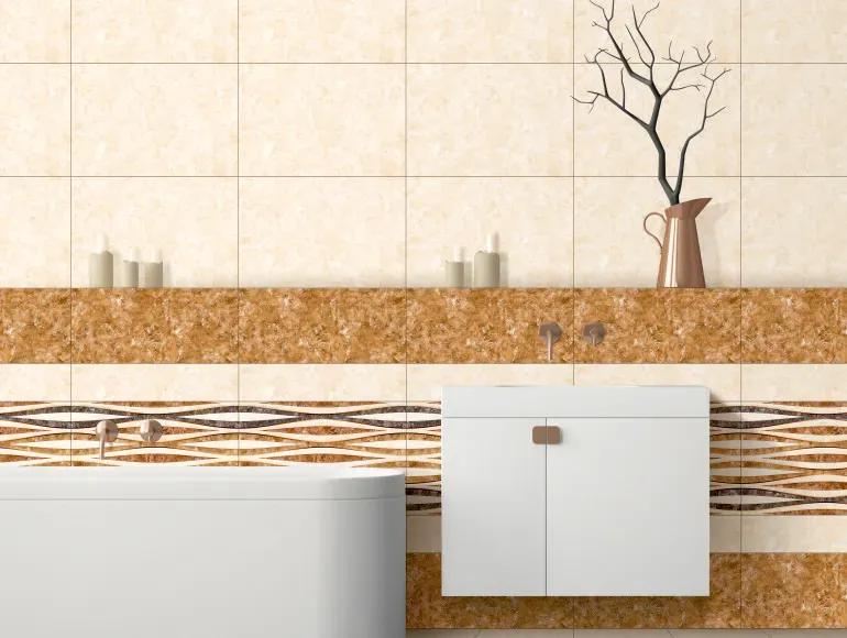Glossy Finish ODG Canika Brown DK Ceramic tile 300x450 mm