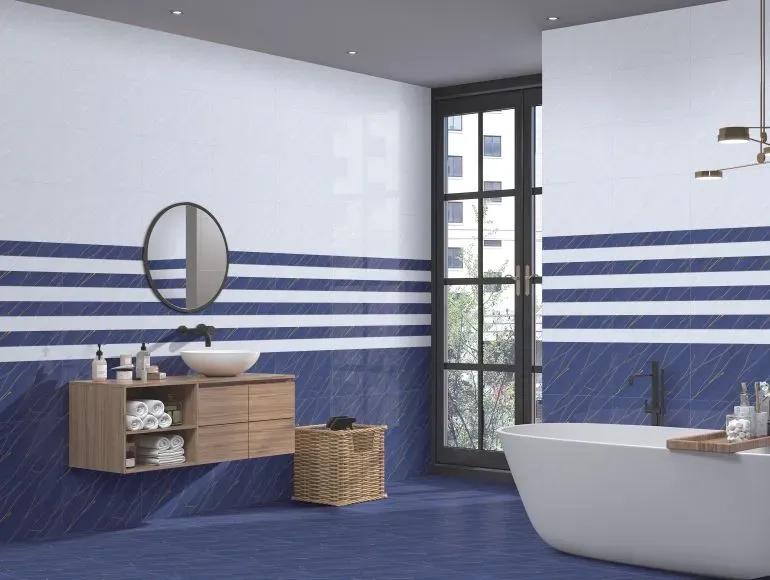 Glossy Finish  SFM Azul DK Streak Dusk Ceramic tile 300x300 mm