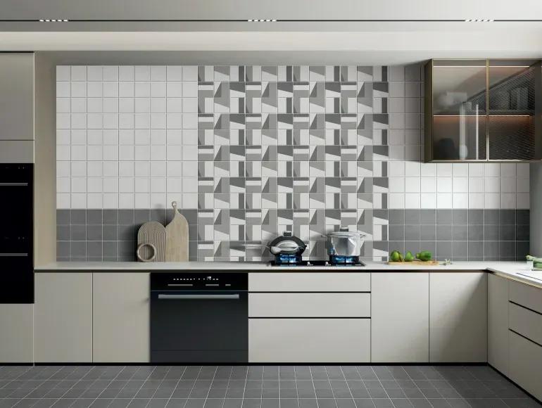 Matte Finish  SFM Grey DK Square 2by2 Ceramic tile 300x300 mm