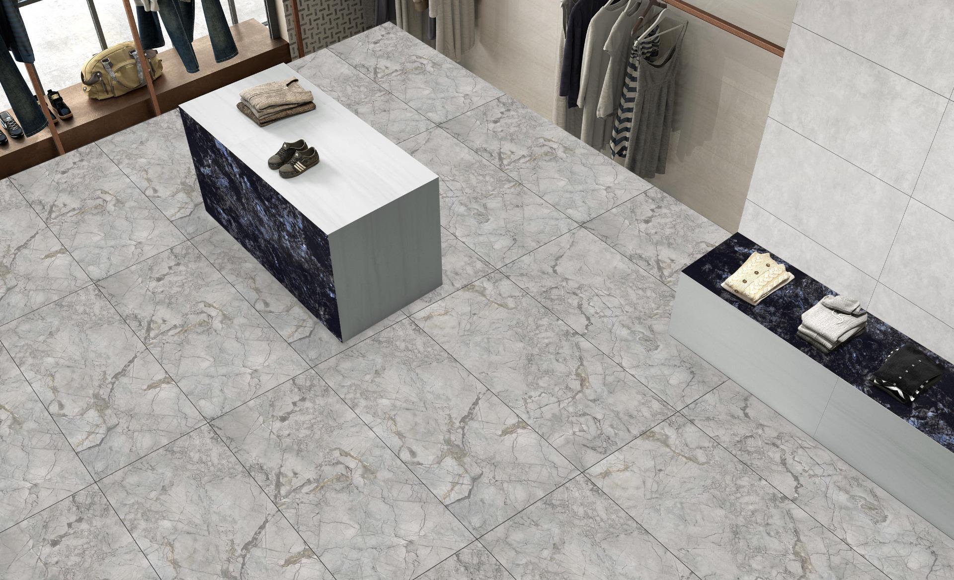 Matte Finish DR Carving Grey Stone Marble Glazed Vitrified Tiles 600x1200 mm