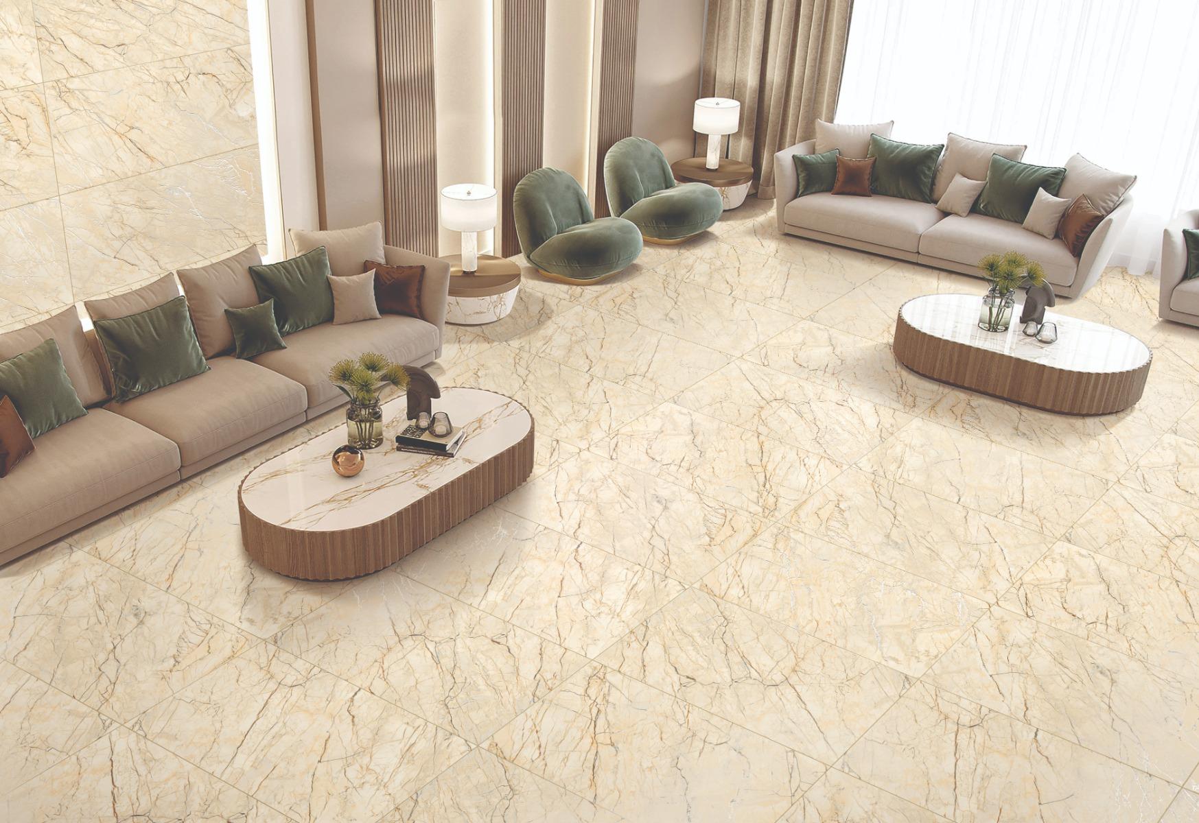 Matte Finish DR Carving Sofitel Gold Marble Glazed Vitrified Tiles 600x1200 mm