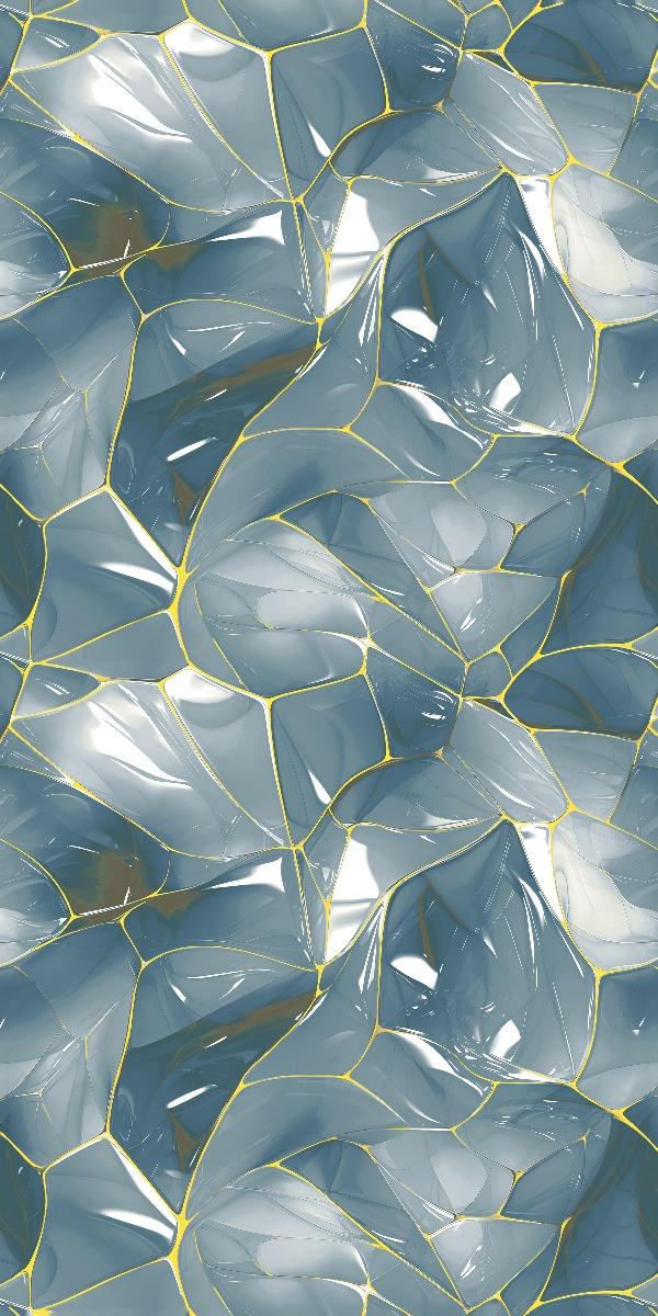 Glossy Finish DR Crystal Aqua Endless Gloss false tile 600x1200 mm