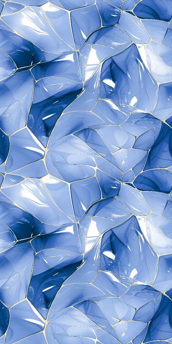 Glossy Finish DR Crystal Blue Endless Gloss false tile 600x1200 mm