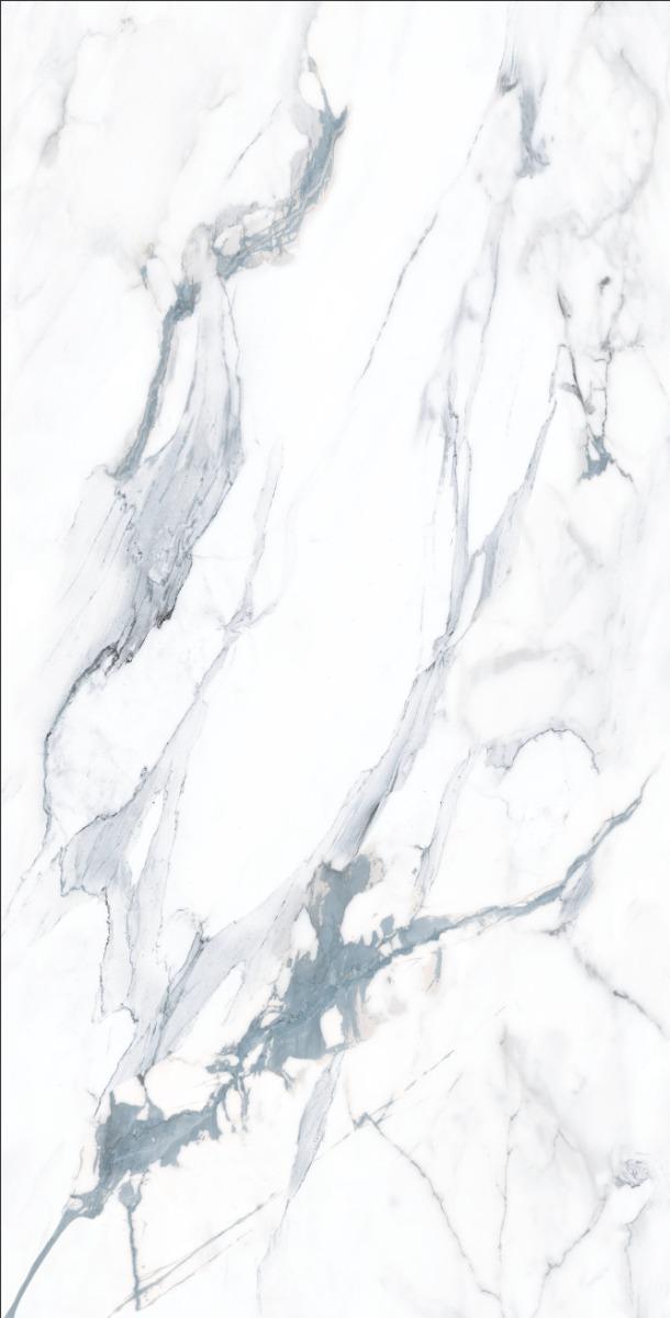 Glossy Finish DR Gloss Carara Green Marble Glazed Vitrified Tiles 600x1200 mm