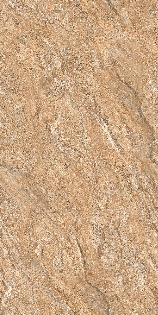Glossy Finish DR Gloss Endless Royal Dyna Brown Glazed Vitrified Tiles 600x1200 mm
