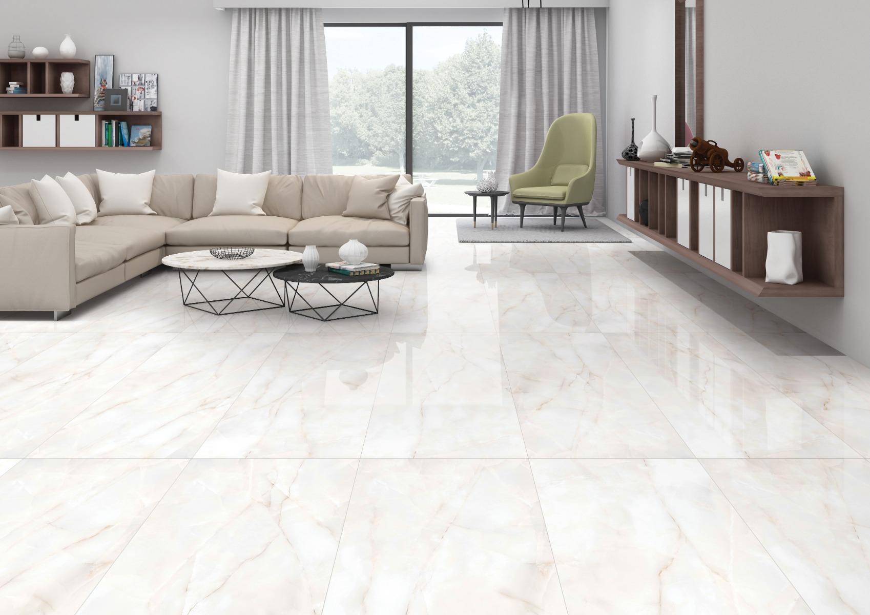 Glossy Finish DR Gloss Onyx Crystal Ice Glazed Vitrified Tiles 600x1200 mm
