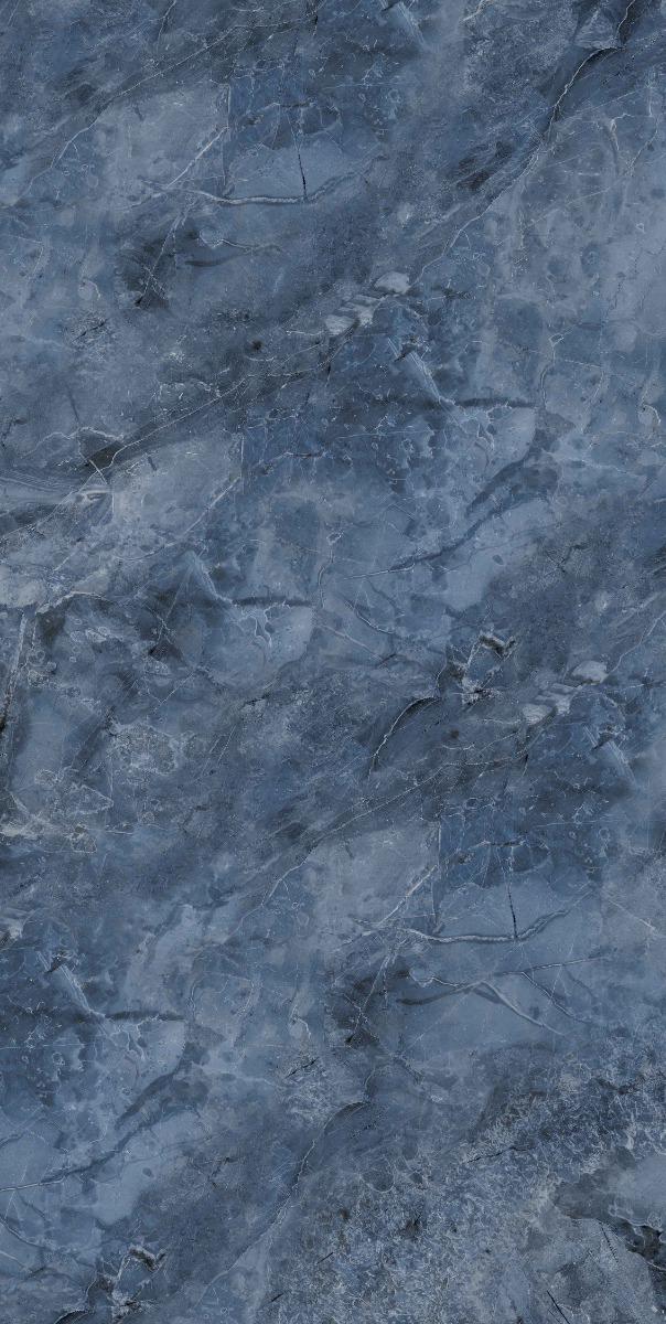 Super Glossy Finish DR Super Gloss Blue Marble Stone DK Glazed Vitrified Tiles 600x1200 mm