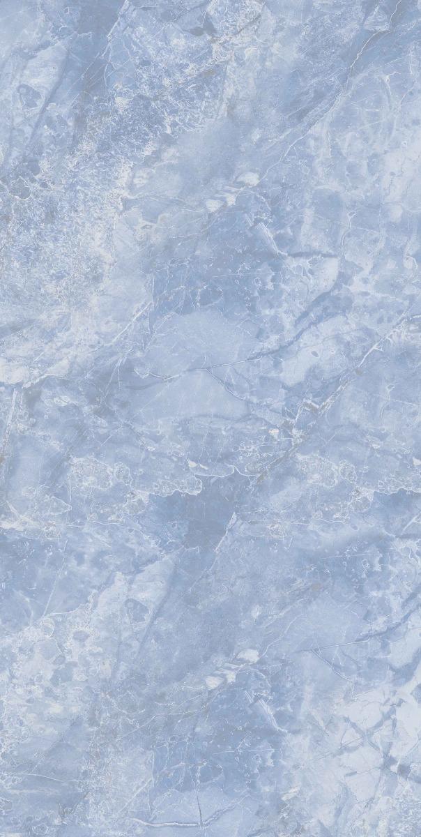 Super Glossy Finish DR Super Gloss Blue Marble Stone LT Glazed Vitrified Tiles 600x1200 mm