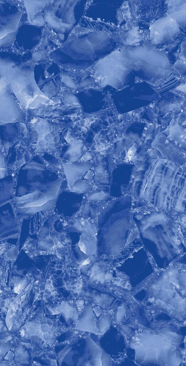 Super Glossy Finish DR Super Gloss Crystal Royal Blue Glazed Vitrified Tiles 600x1200 mm