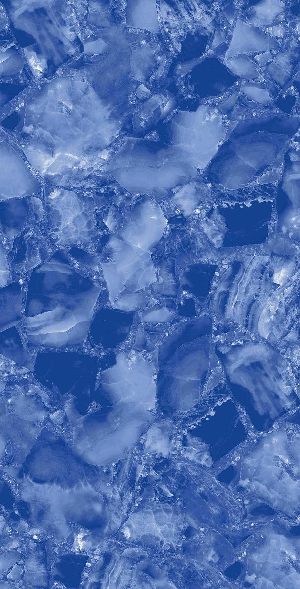 Super Glossy Finish DR Super Gloss Crystal Royal Blue Glazed Vitrified Tiles 600x1200 mm