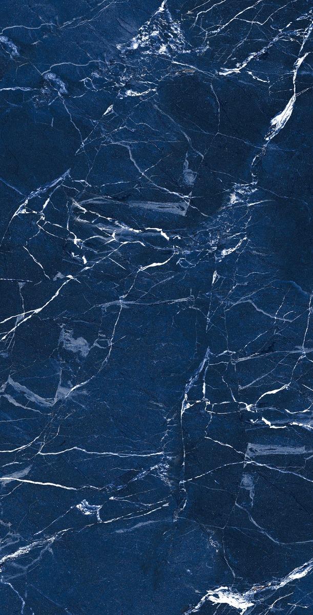 Super Glossy Finish Super Gloss Marquina Blue Glazed Vitrified Tiles 600x1200 mm
