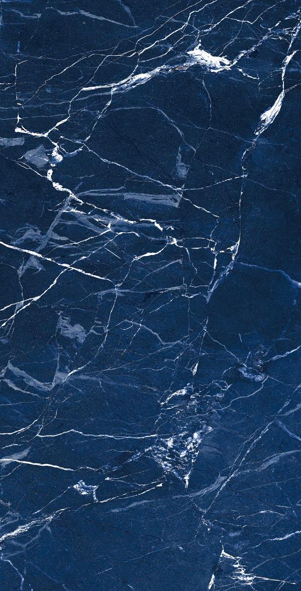 Super Glossy Finish Super Gloss Marquina Blue Glazed Vitrified Tiles 600x1200 mm