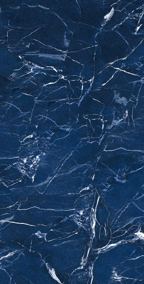 Super Glossy Finish Super Gloss Marquina Blue Glazed Vitrified Tiles 600x1200 mm