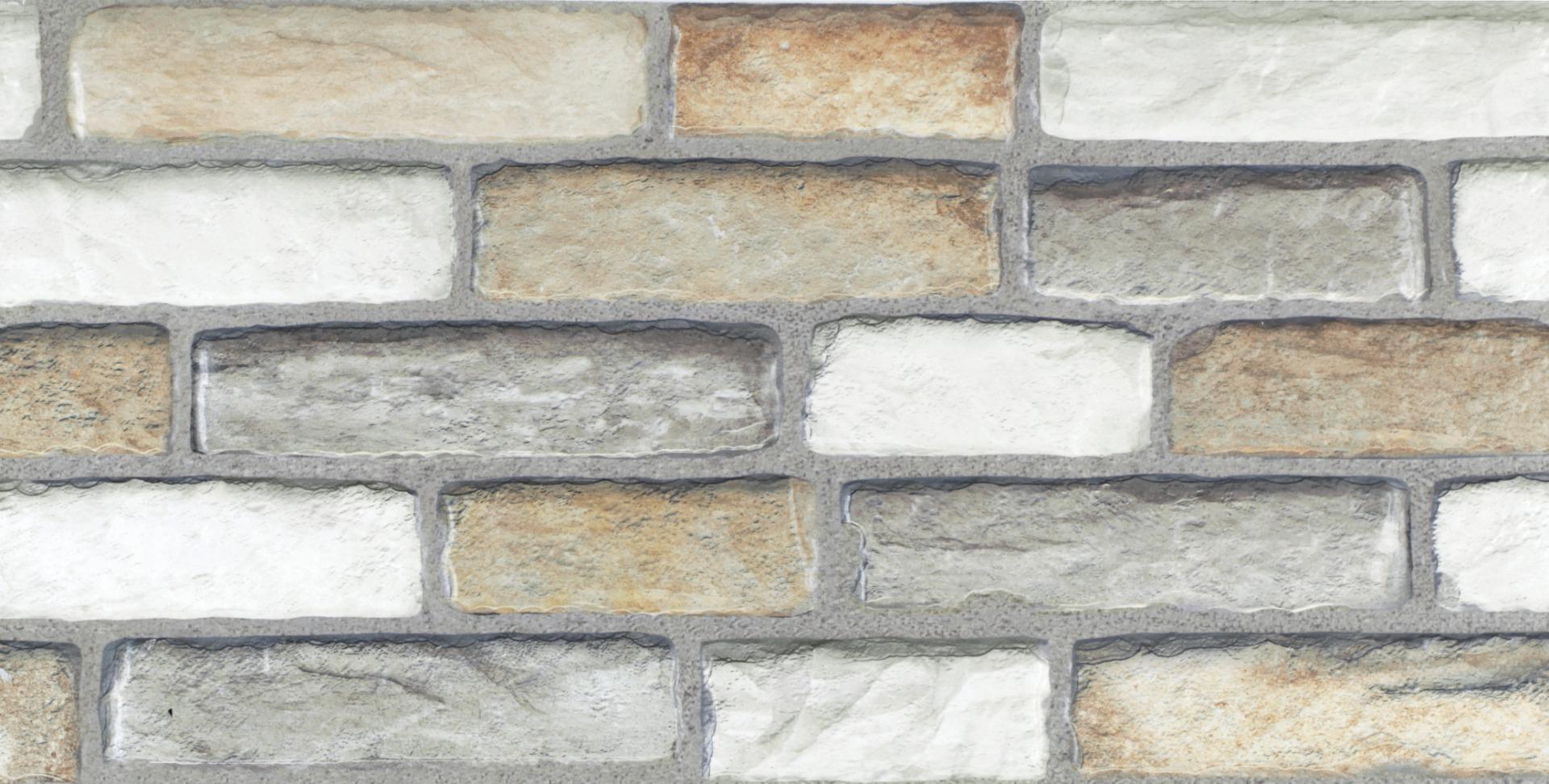Matte Finish EHM Slump Block Multi Ceramic tile 300x600 mm
