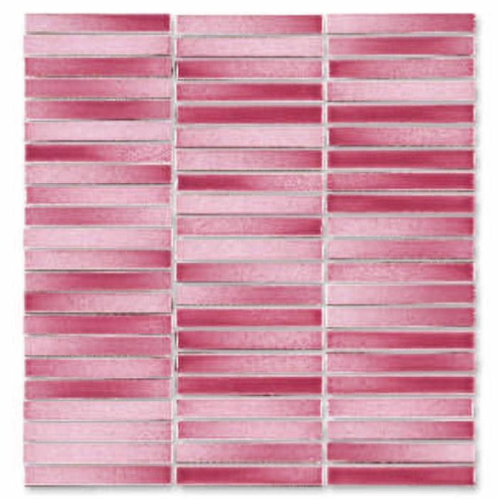 Glossy Finish Fog Pink Gloss 3D Stacked Bone Ceramic tile 285x300 mm