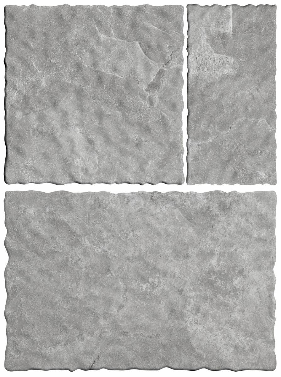 Matte Finish Fog Wavy Edge Modular Vitrified tile 455X305, 305X305,155X305 mm