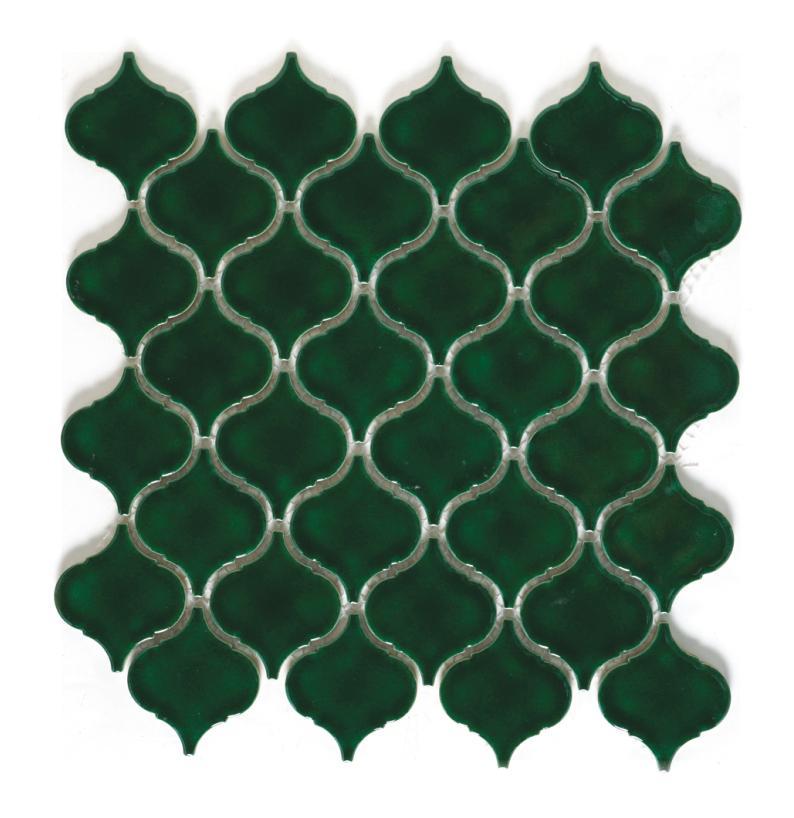 Glossy Finish Forest Gloss 3D Arabesque Ceramic tile 260x265 mm