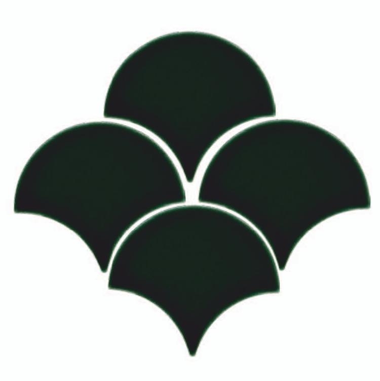 Glossy Finish Forest Gloss Fishscale Ceramic tile 133x150 mm