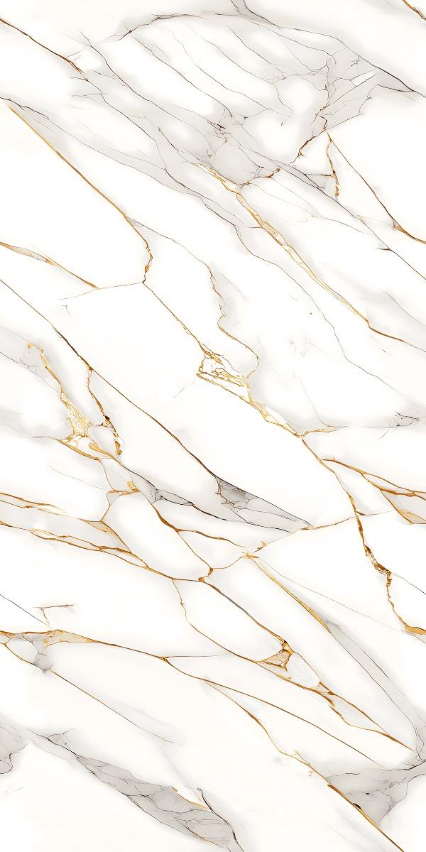 Matte Finish Gold Vein Calacatta Carving Endless Porcelain tile 600x1200 mm