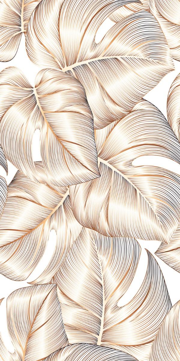 Golden Monstera Wallpaper