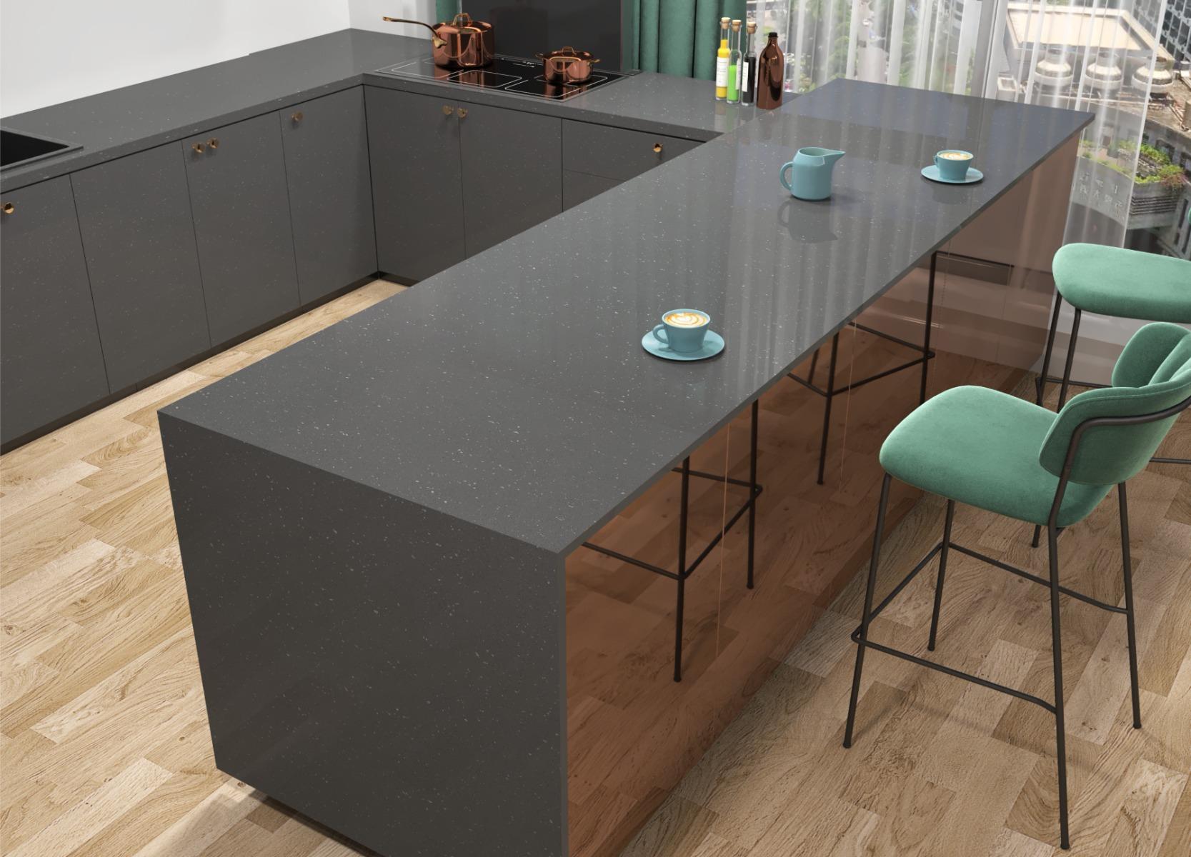 Glossy Finish Granalt Grey Flakes Gloss SNP Full Body Vitrified Tiles Floor Tiles
