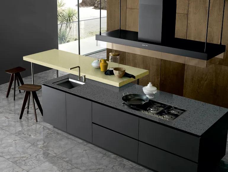 Glossy Finish Granalt SNP Nero Full Body Vitrified Tiles 800x2400 mm