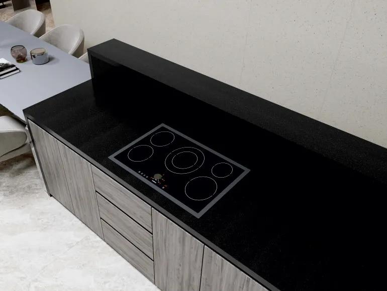 Glossy Finish Granalt SNP Royal Black Full Body Vitrified Tiles 800x2400 mm