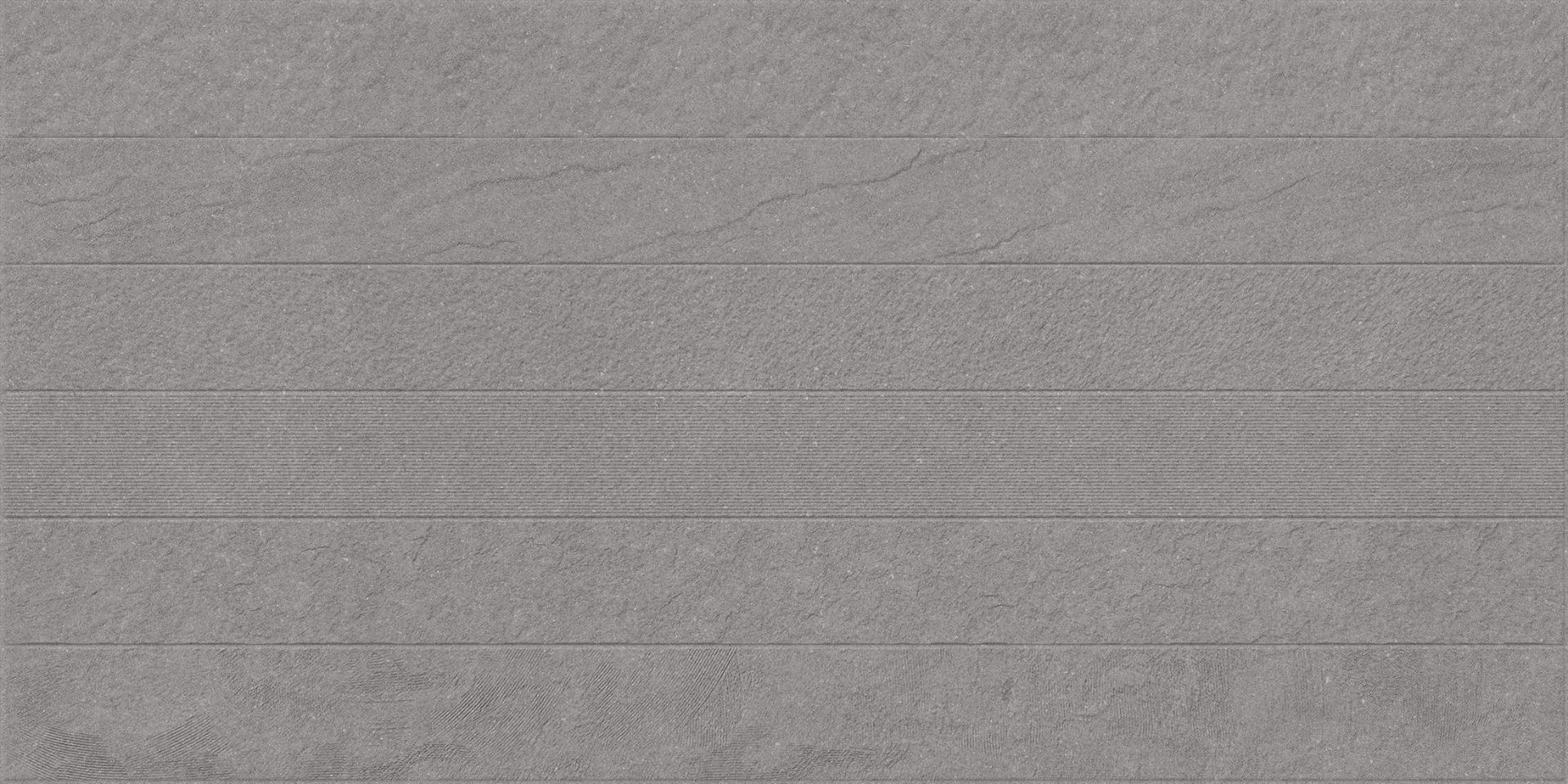 Matte Finish Graphite Striato Rustic Strip Punch Glazed Vitrified Tiles Floor Tiles