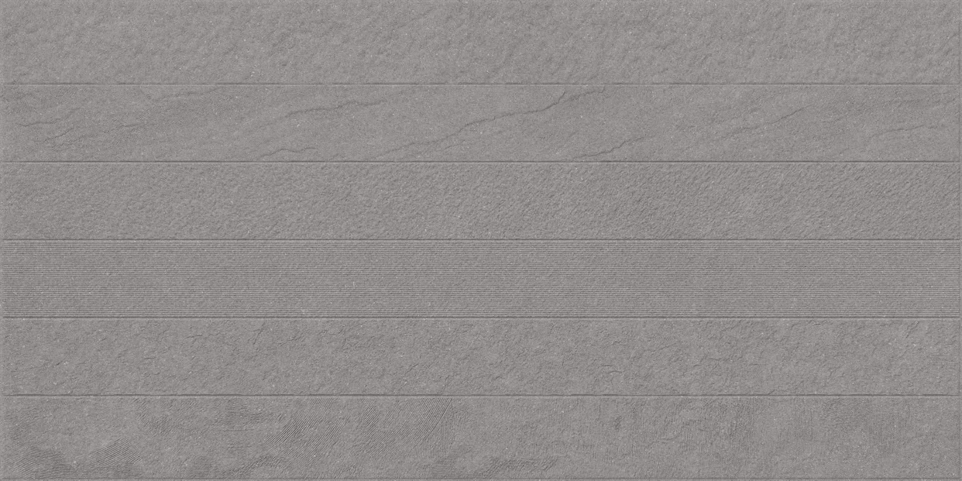 Matte Finish Graphite Striato Rustic Strip Punch Glazed Vitrified Tiles Floor Tiles