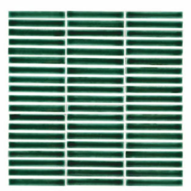 Glossy Finish Green Gloss 3D Stacked Bone Ceramic tile 285x300 mm