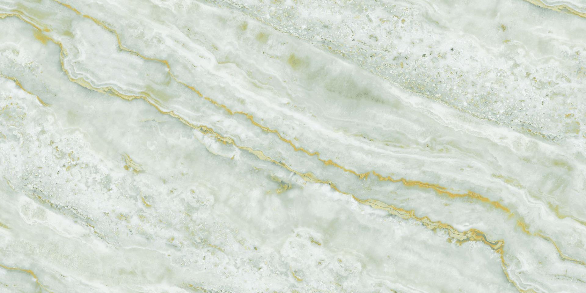 Glossy Finish Green Travonyx Endless Gloss Vitrified tile 600x1200 mm