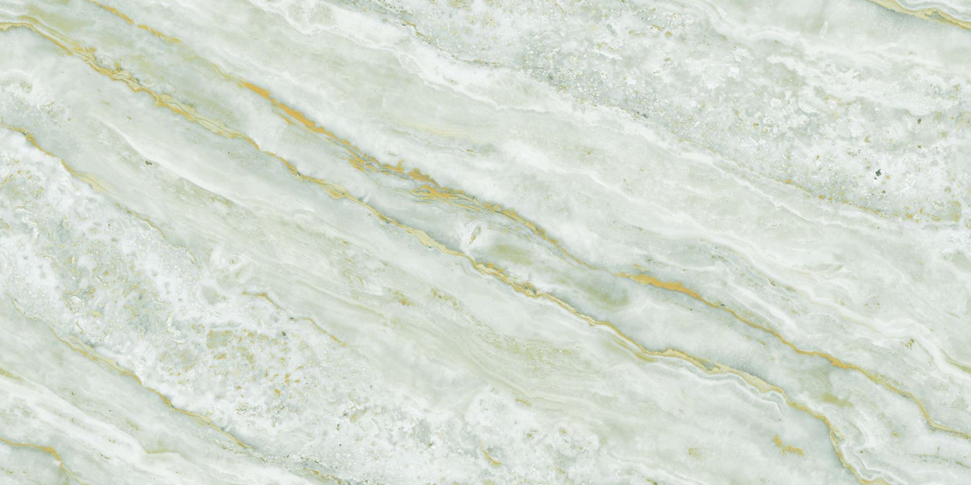 Glossy Finish Green Travonyx Endless Gloss Vitrified tile 600x1200 mm