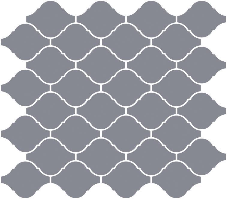 Glossy Finish Grey Gloss Arabesque Ceramic tile 245x285 mm