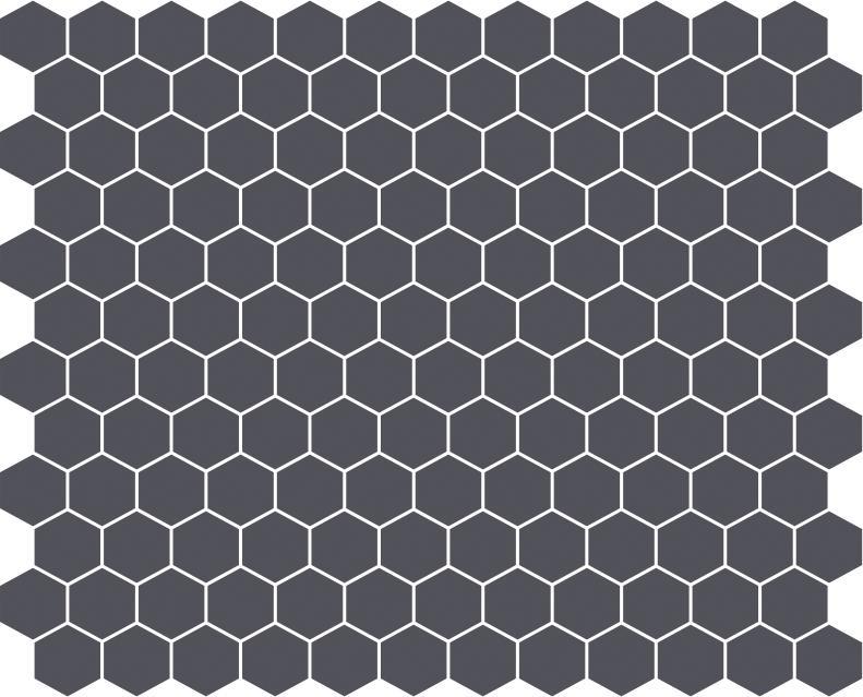 Glossy Finish Grey Gloss Mini Hexagon Ceramic tile 255x295 mm