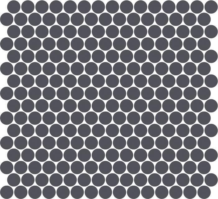 Glossy Finish Grey Gloss Penny Round Ceramic tile 294x313 mm