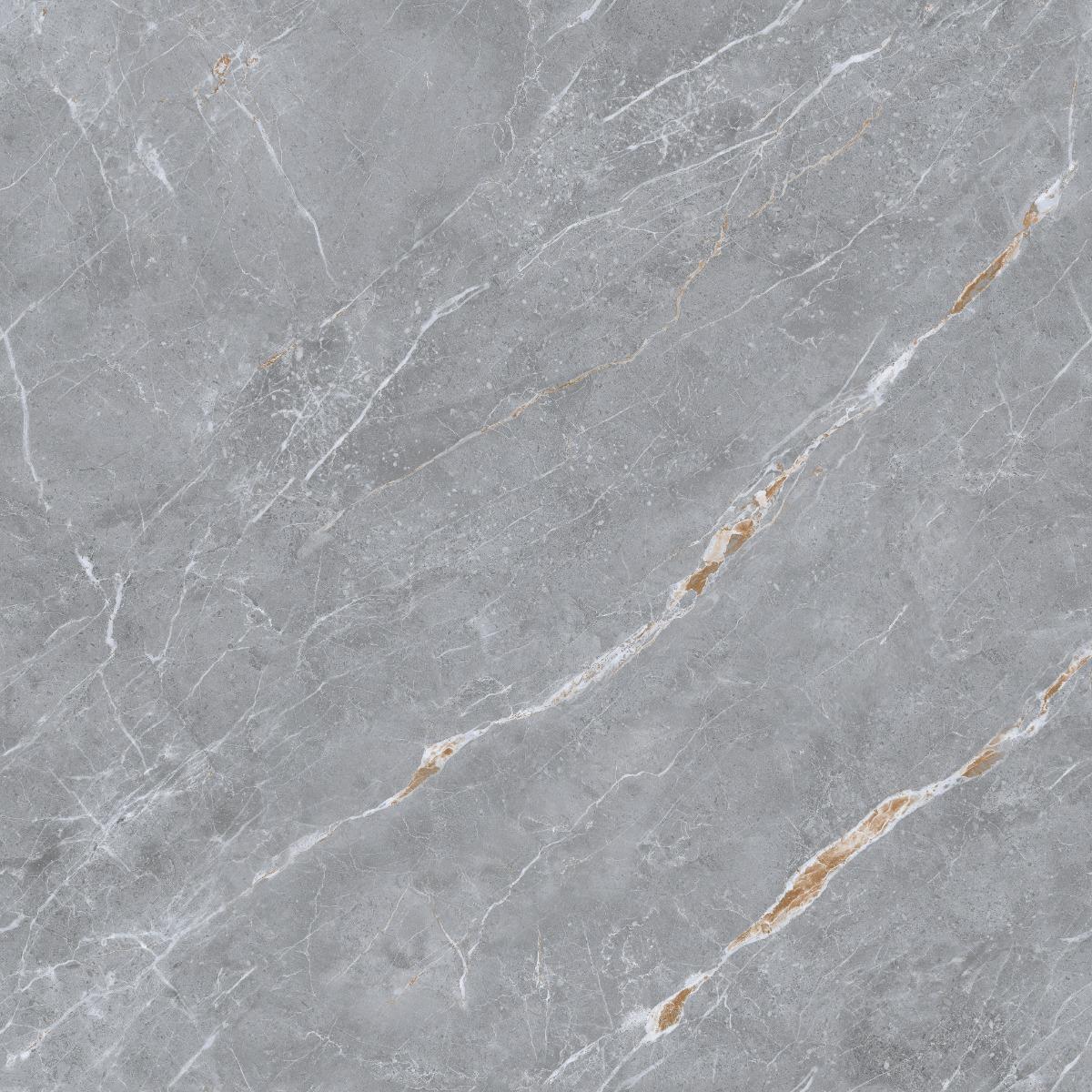 Matte Finish Grey Thunder Gold Veins Carving FT Ceramic tile 600x600 mm
