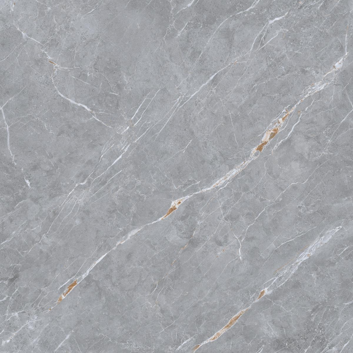 Matte Finish Grey Thunder Gold Veins Carving FT Ceramic tile 600x600 mm
