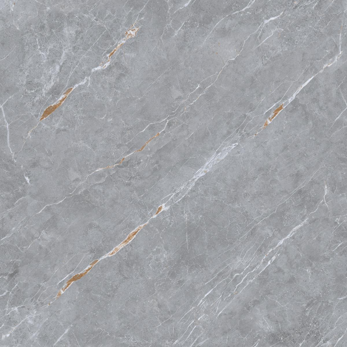 Matte Finish Grey Thunder Gold Veins Carving FT Ceramic tile 600x600 mm