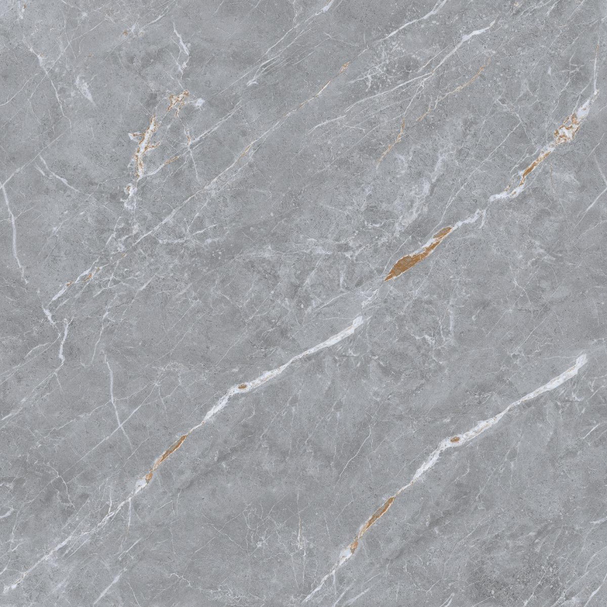 Matte Finish Grey Thunder Gold Veins Carving FT Ceramic tile 600x600 mm