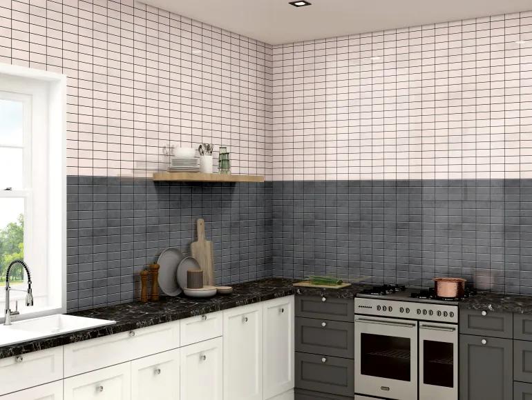 Glossy Finish HBG 6by4 Bricks Grey Ceramic tile 300x450 mm